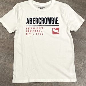Abercrombie kids white graphic tee. NWOT!